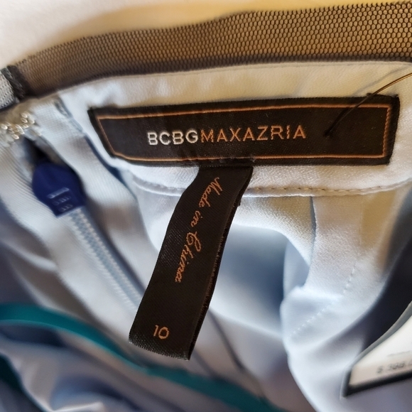 BCBGMaxAzria BT Chambra Silk Halter Metallic Draped Goddess Maxi Dress S… - Picture 3 of 15